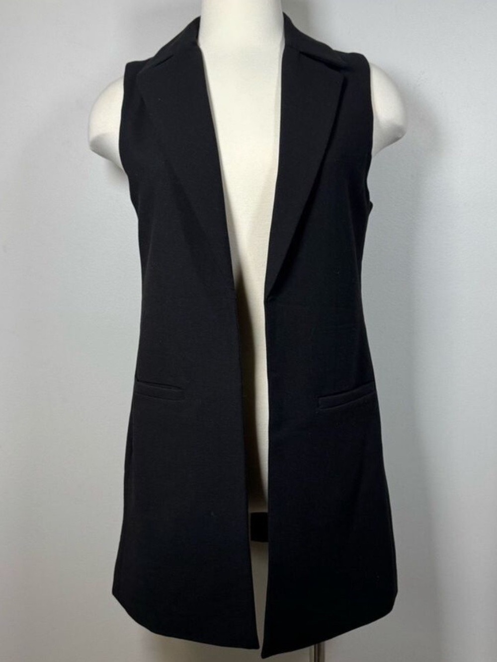 Eliane Rose Black Long Vest XS NWOT